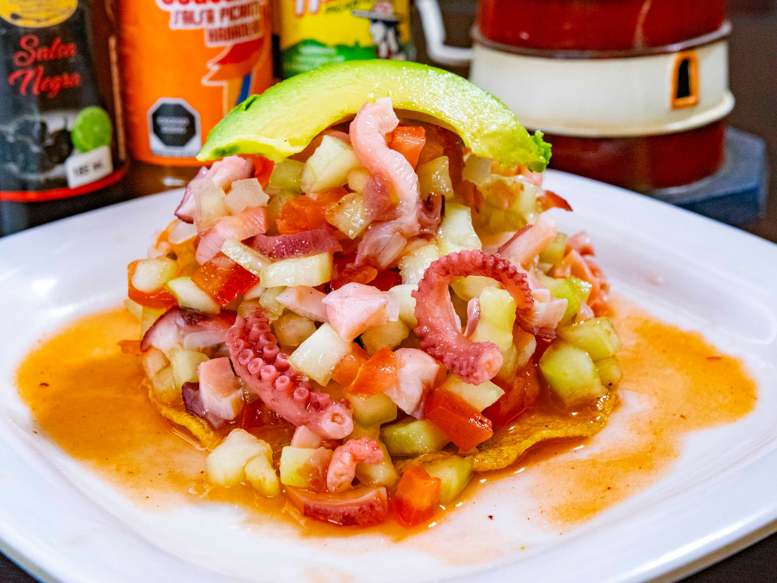 Tostada de Ceviche de Pulpo