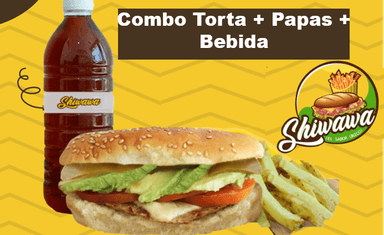 Combo-Torta Clasica de  Pierna + Papas + Bebida