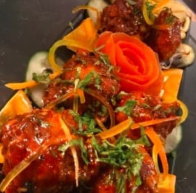 Entrada de Pollo Keema Manchurian