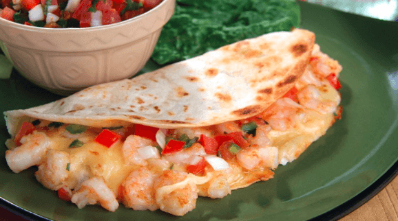 Quesadilla con camarón