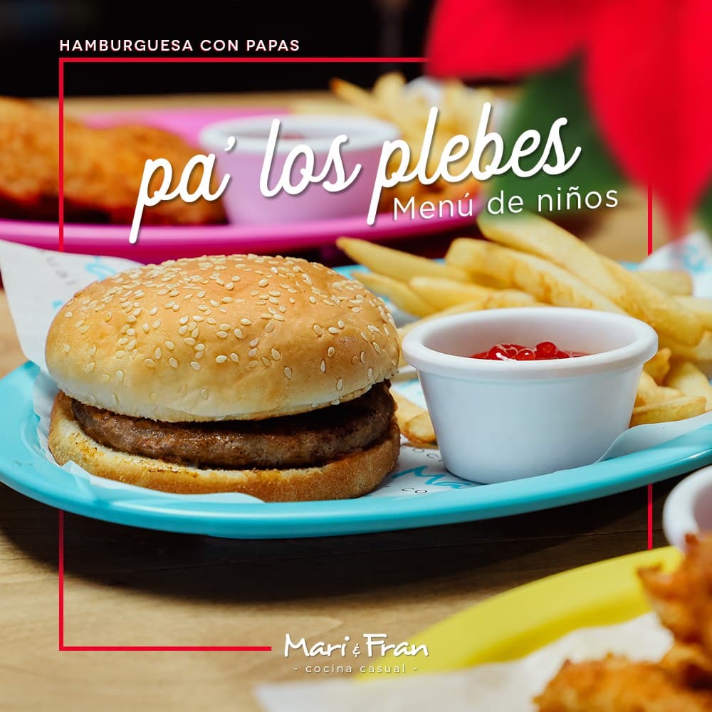 Hamburguesa con Papas a la Francesa