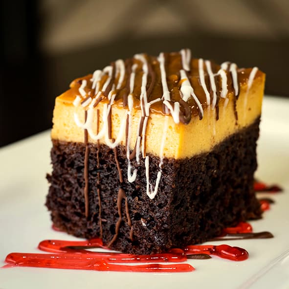 Rebanada de chocoflan