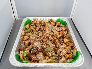 Charola Media Teriyaki Pollo