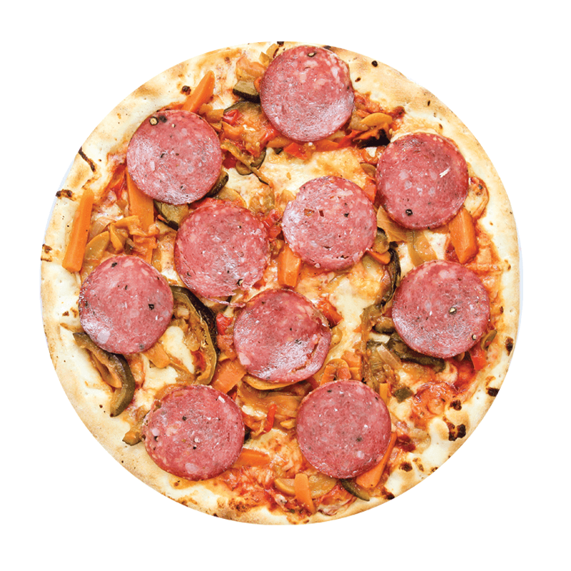Pizza Ratatouille y Salami