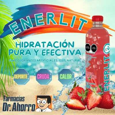 Electrolitos Orales Enerlit Sabor Fresa 600 ml