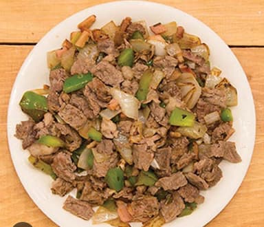 Alambre de Bistec con Queso