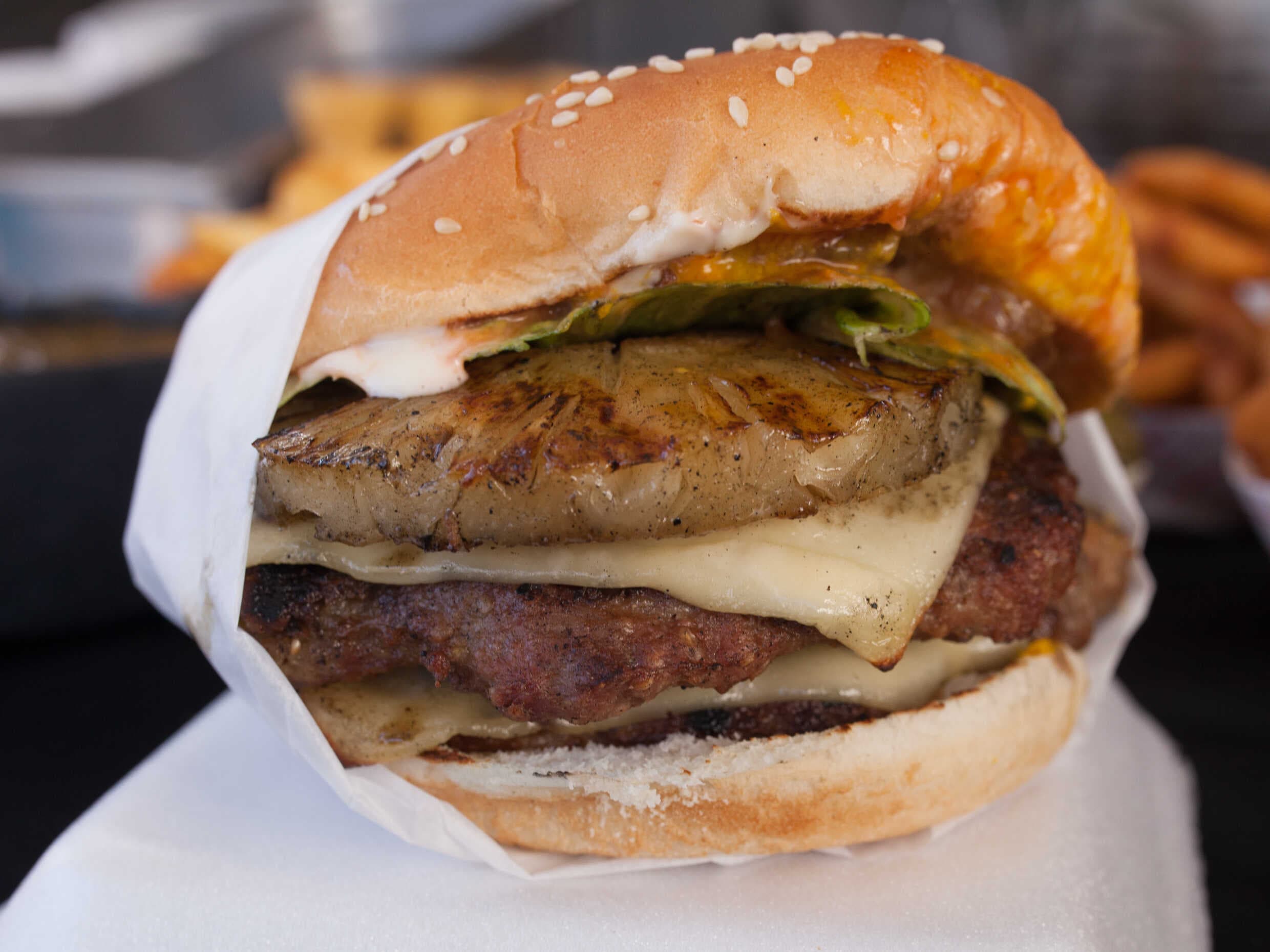 Hamburguesa Doble Hawaiana