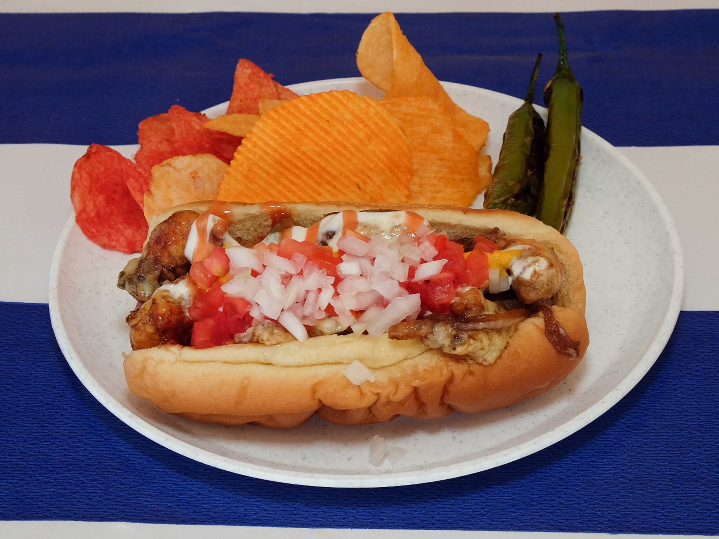 Hot Dog Camarón con Morrón
