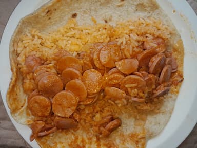 Taco de Salchichas en Crema de Chipotle