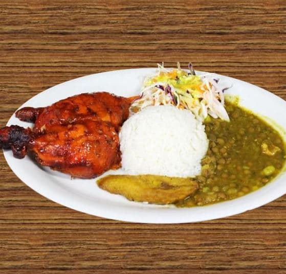 Almuerzo Alabama con 1/4 de Pollo Asado
