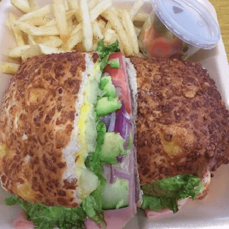 Chapata hawaiana con papas fritas