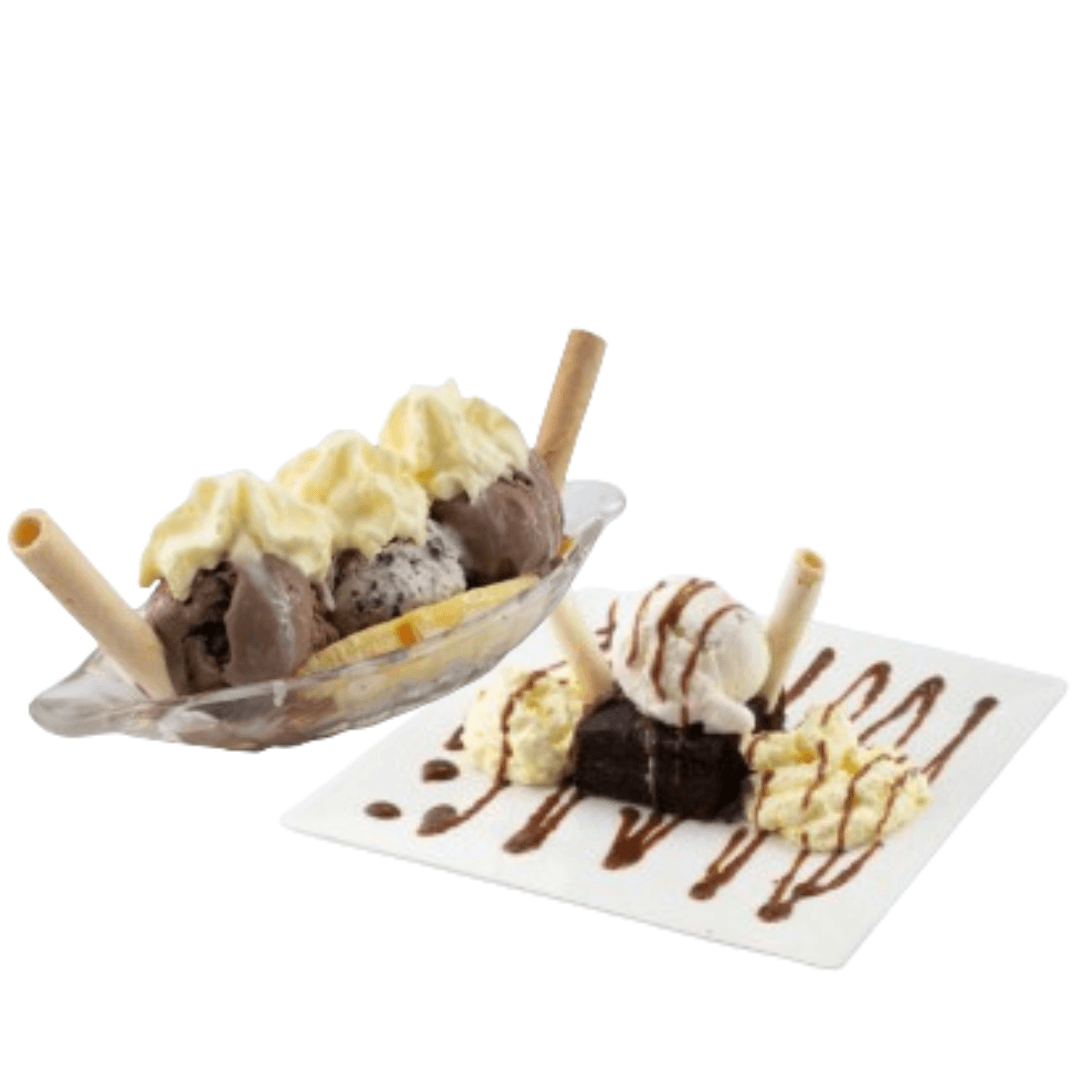Banana Split + Brownie Con Helado