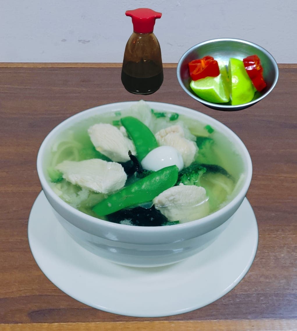 Sopa Wantán de Pollo
