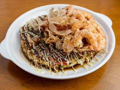Okonomiyaki Estilo Osaka con Camarón