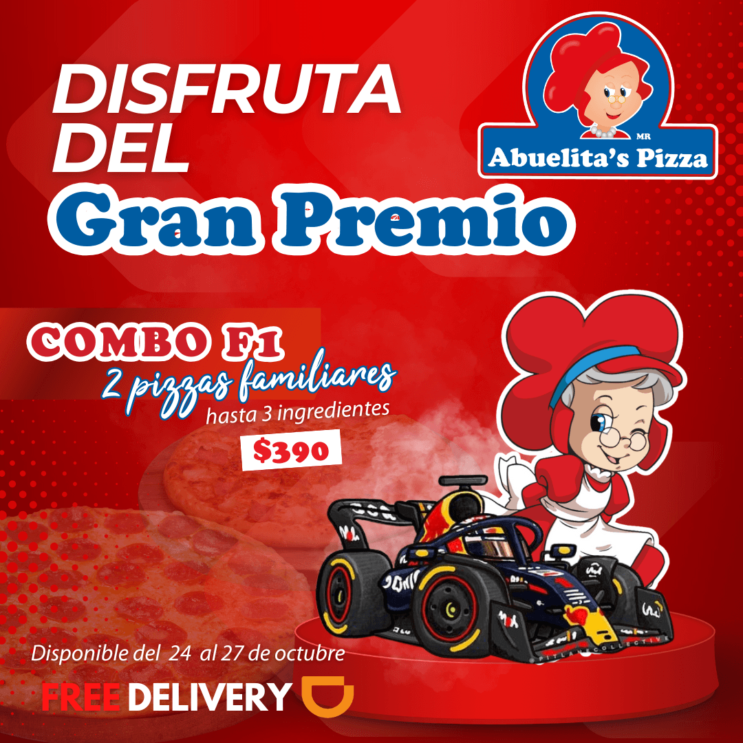 Combo F1 : 2 Pizzas Familiares 3 Ingredientes