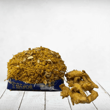 2. Caja grande arroz chino + 12 croquetas