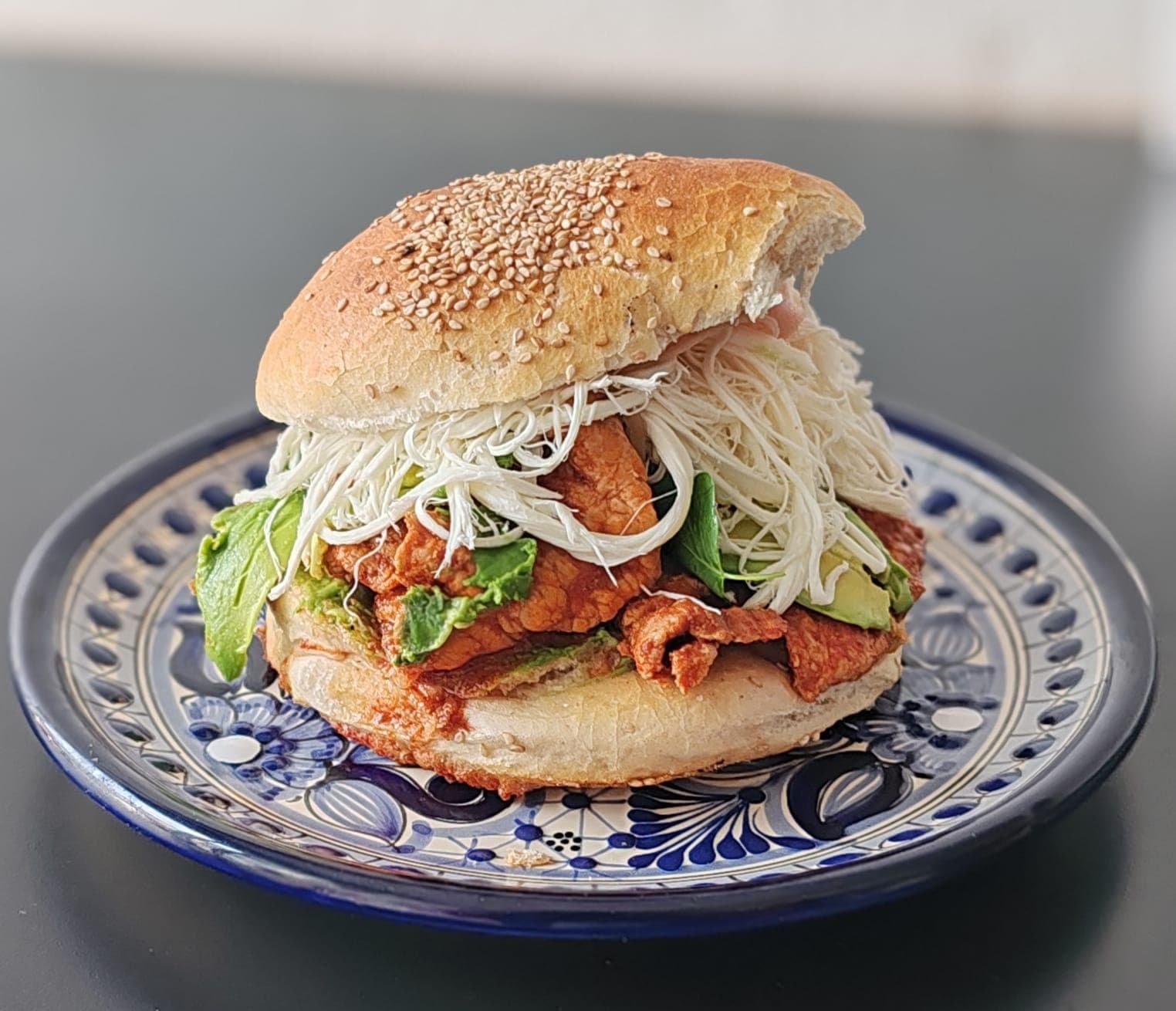 Cemita de Carne Enchilada