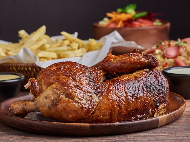 1/2 Pollo con Arroz Chaufa