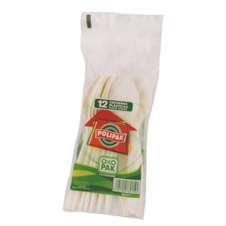 Cuchara Desechable Polipak Oxo Degradable 12 Uds
