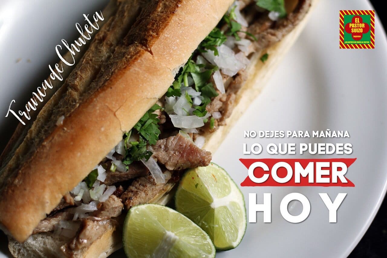 Tranca de Chuleta + Suiza de Bistec con queso +tac