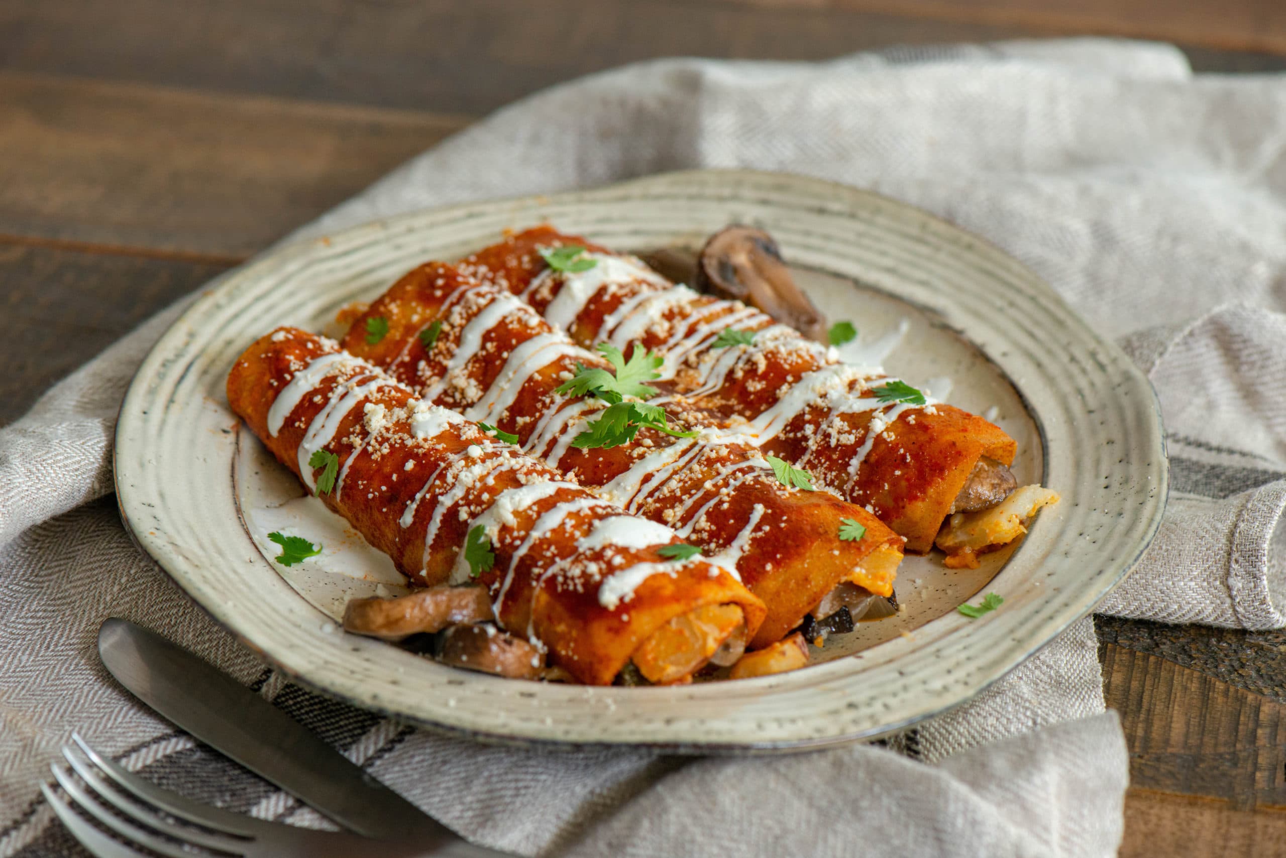 Enchiladas Rojas 4 Piezas