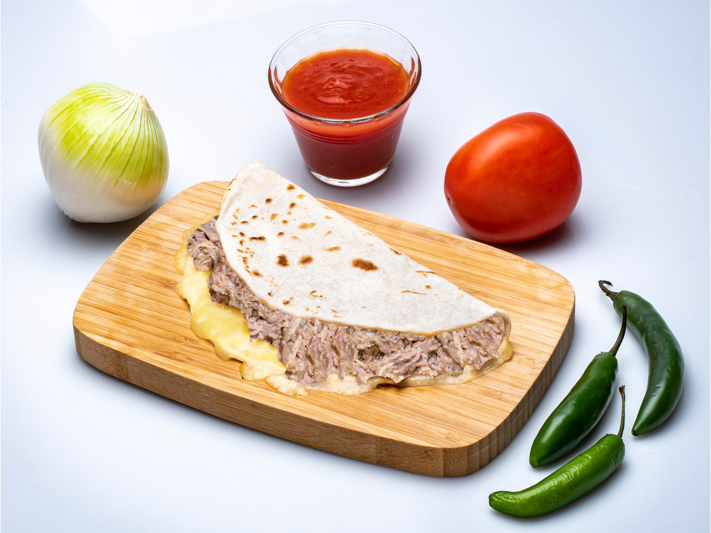 Quesadilla de Harina con Barbacoa