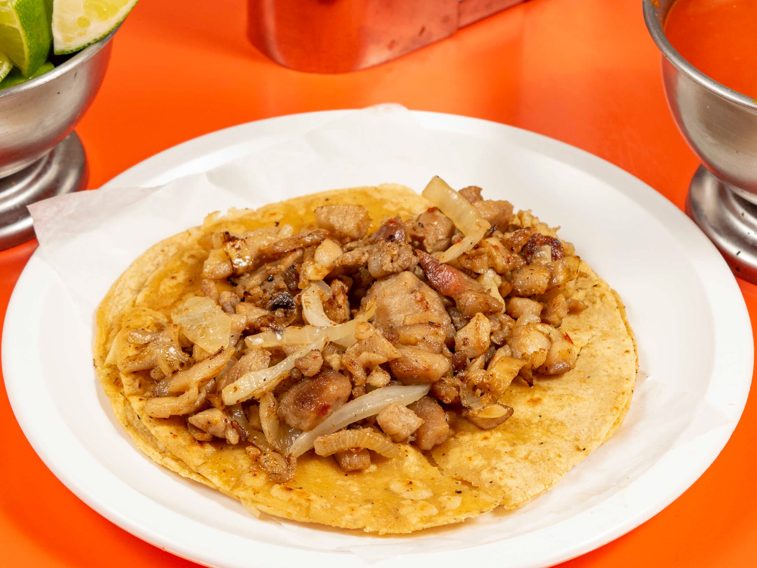 Taco al pastor sin cebolla