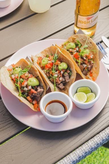 Tacos de Arrachera 3 pzas