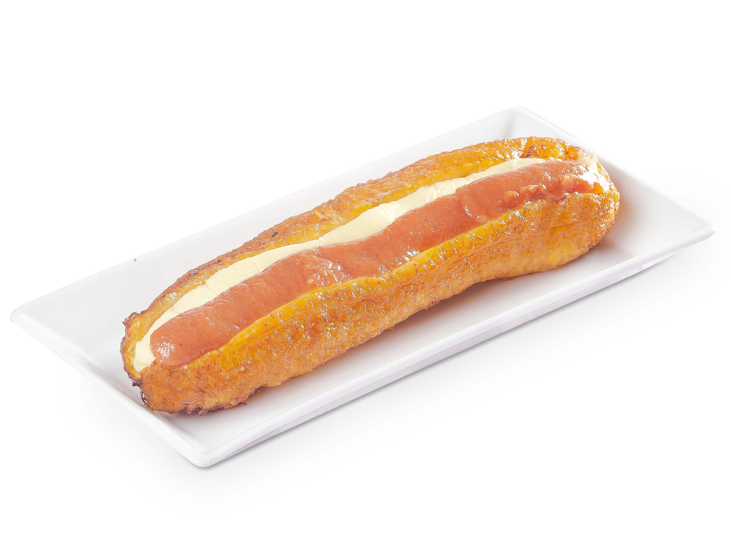 Plátano con Queso Y Bocadillo