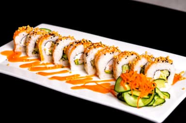 Combo Rollo Crunchy Spicy Camarón + Te