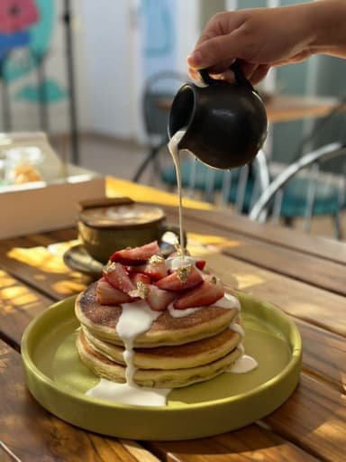 Pancakes Fresas con Crema