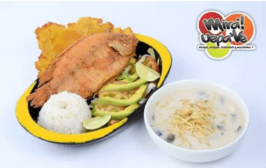 Tilapia Frita  OBSEQUIO Jugo del Dia Y  Postre