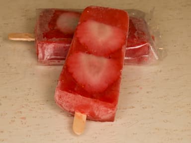 Paletas de Agua Fresa