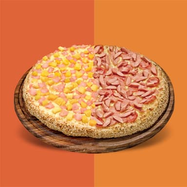 Pizza Manhawa Familiar (1/2 Manhattan  1/2 Hawai)