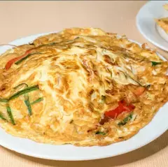 Tortilla con Pollo y Verdura