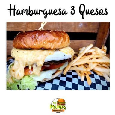 Combo-3 hamburguesas 3 quesos + Refresco 1.5L