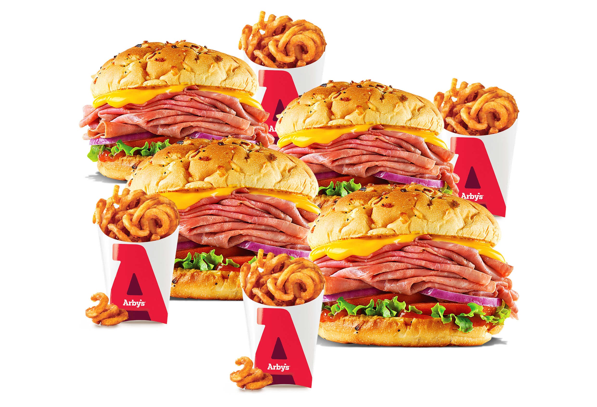 4 Delu Beef & Cheddar, 4 Curly Fries Peque+ bebida