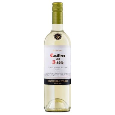 Vino casillero del Diablo blanco savinon botella
