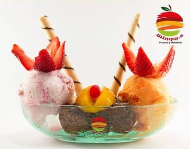 Brownie con helado