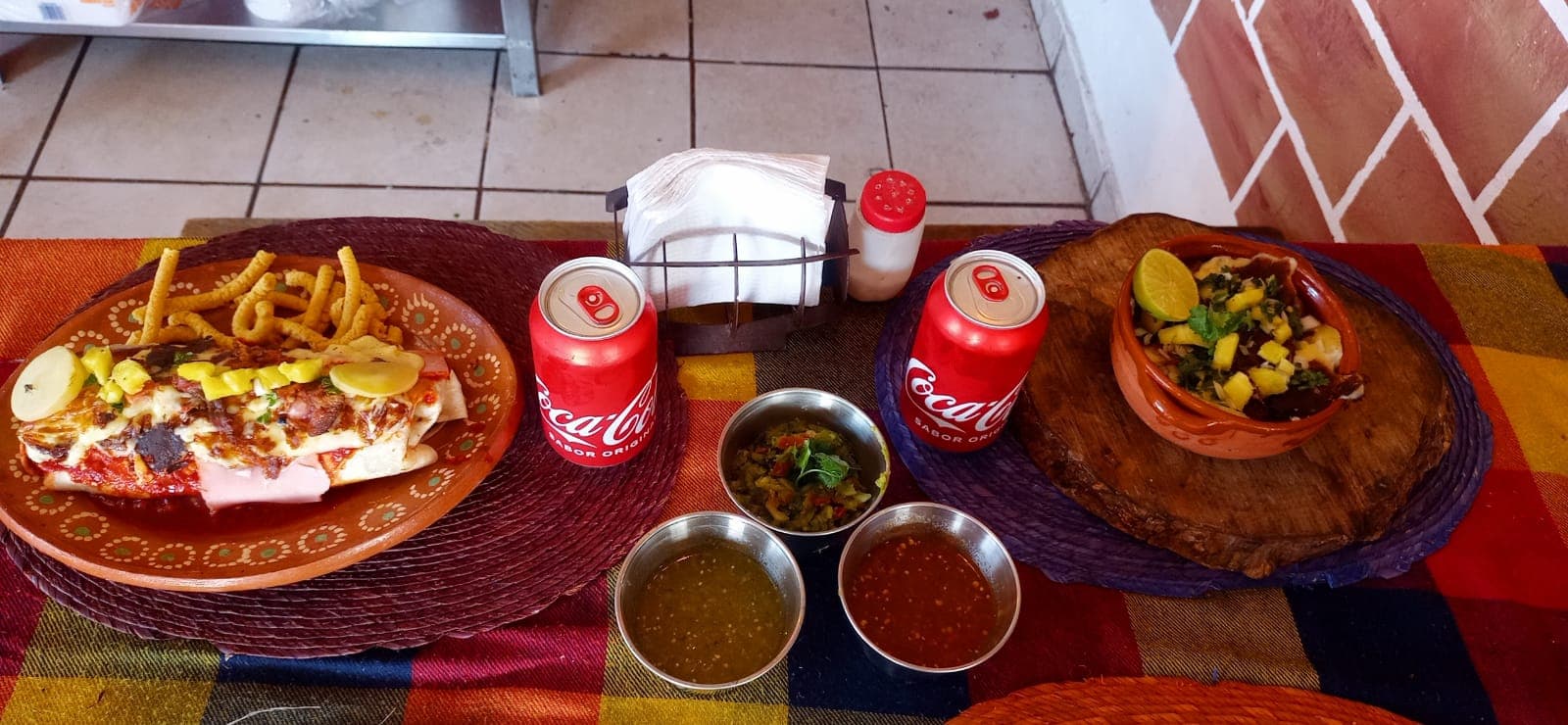 1 Papa Rellena, 1Torito Asada, 2 Coca