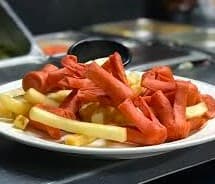 Salchipulpos con papas