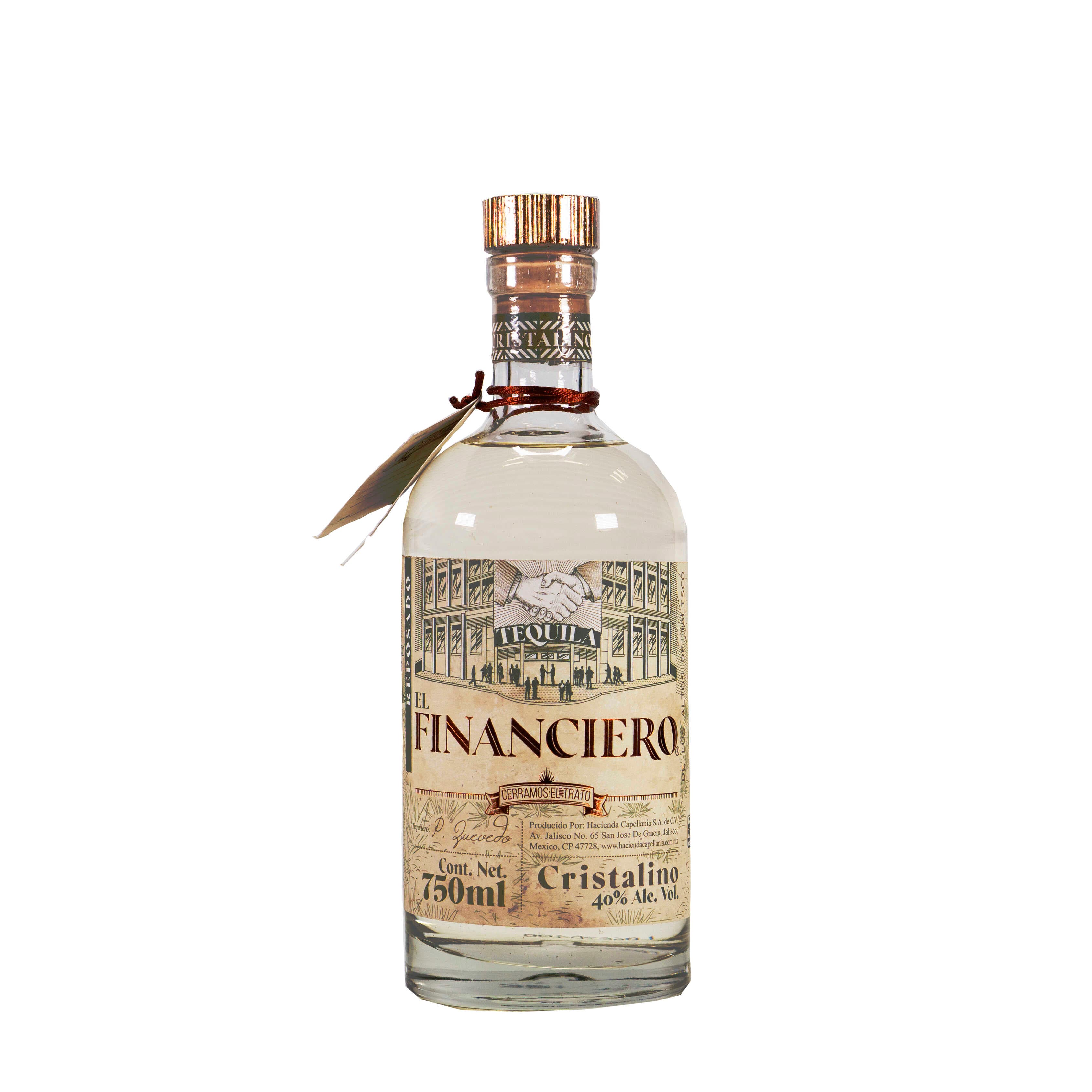 TEQUILA EL FINANCIERO REPOSADO CRISTALINO 750 ML