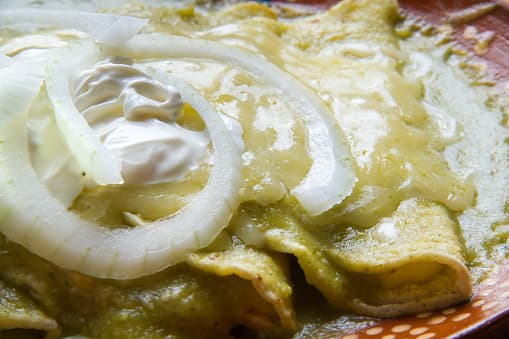 Enchiladas Verdes con pollo