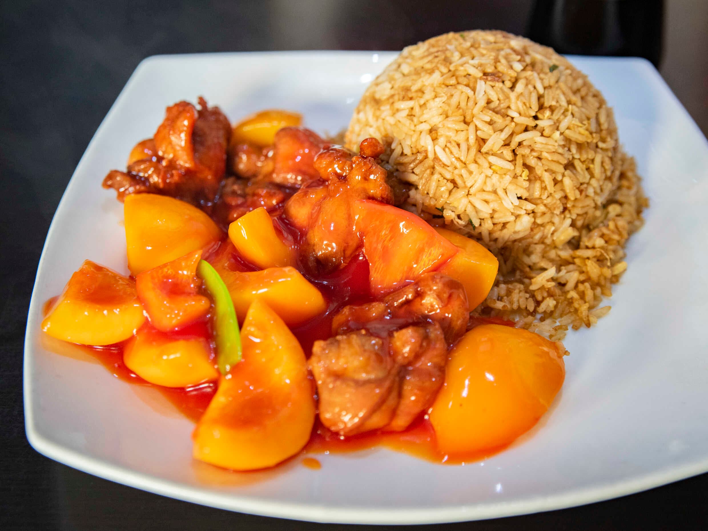 Pollo con Durazno