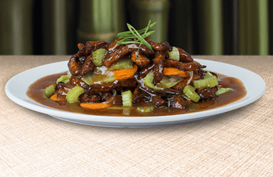 Cerdo en Salsa de Ostión con Verduras