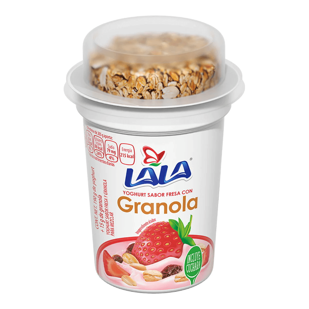 YOGHURT BATIDO FRESA GRANOLA 190 GR    .