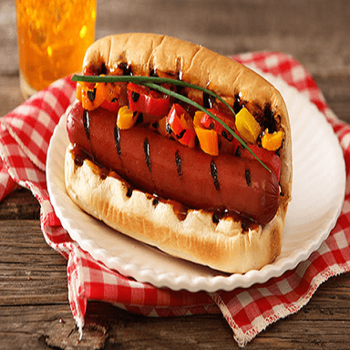 Hot Dog con Salchicha para Asar