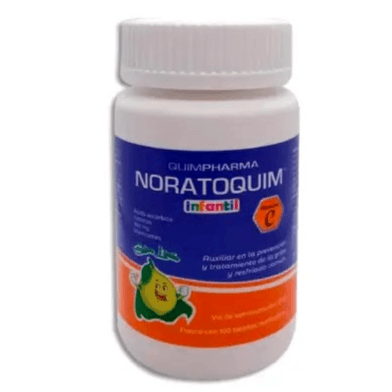 Noratoquim Infantil 100 tabletas masticables.