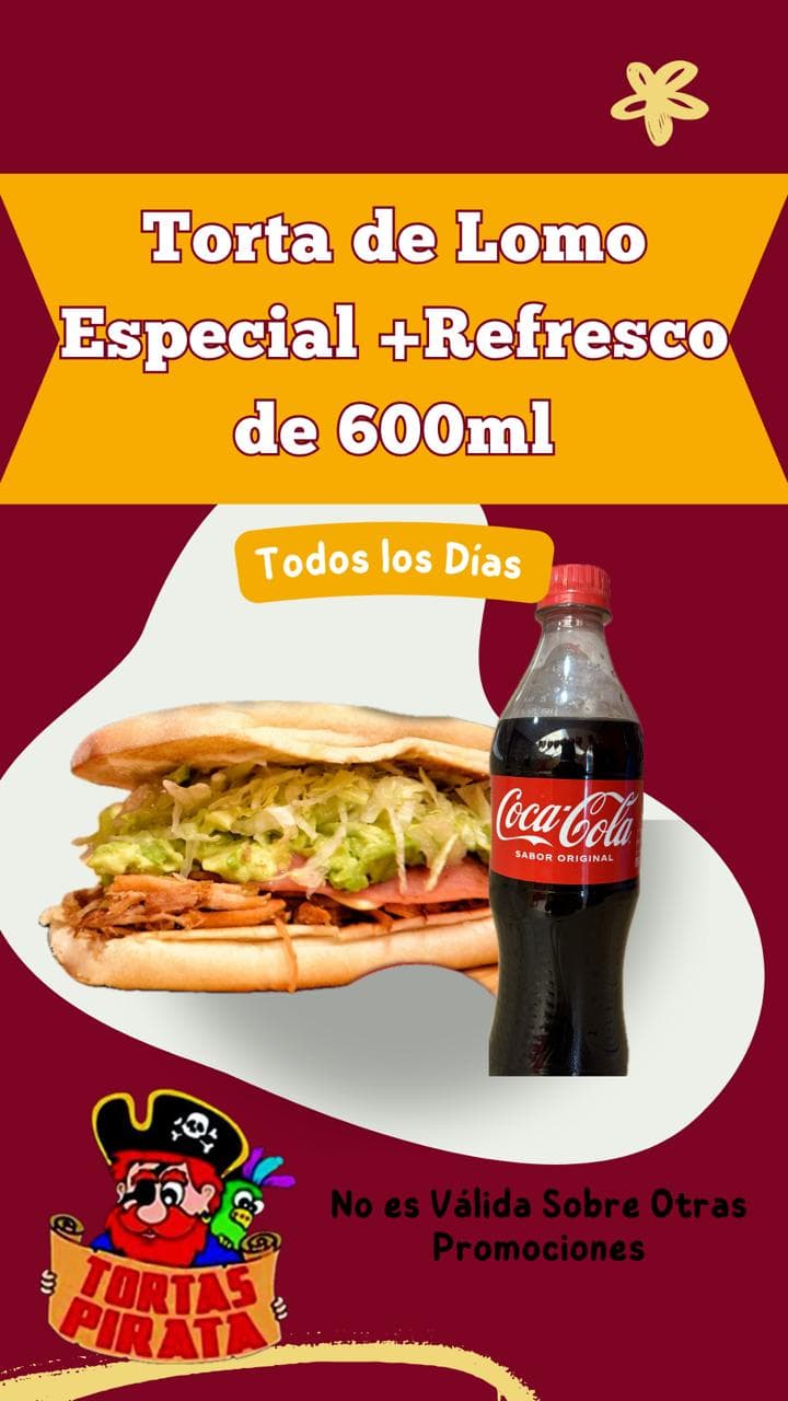 Torta Lomo Especial + Refresco