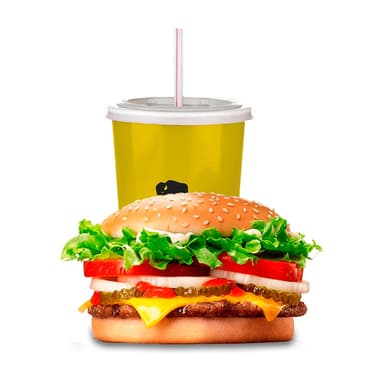 Mega Burger + Refresco